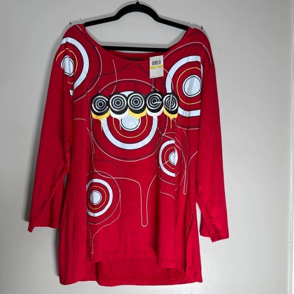 Vintage Y2K Coogi NWT Women’s Long Sleeve Patterned Blouse